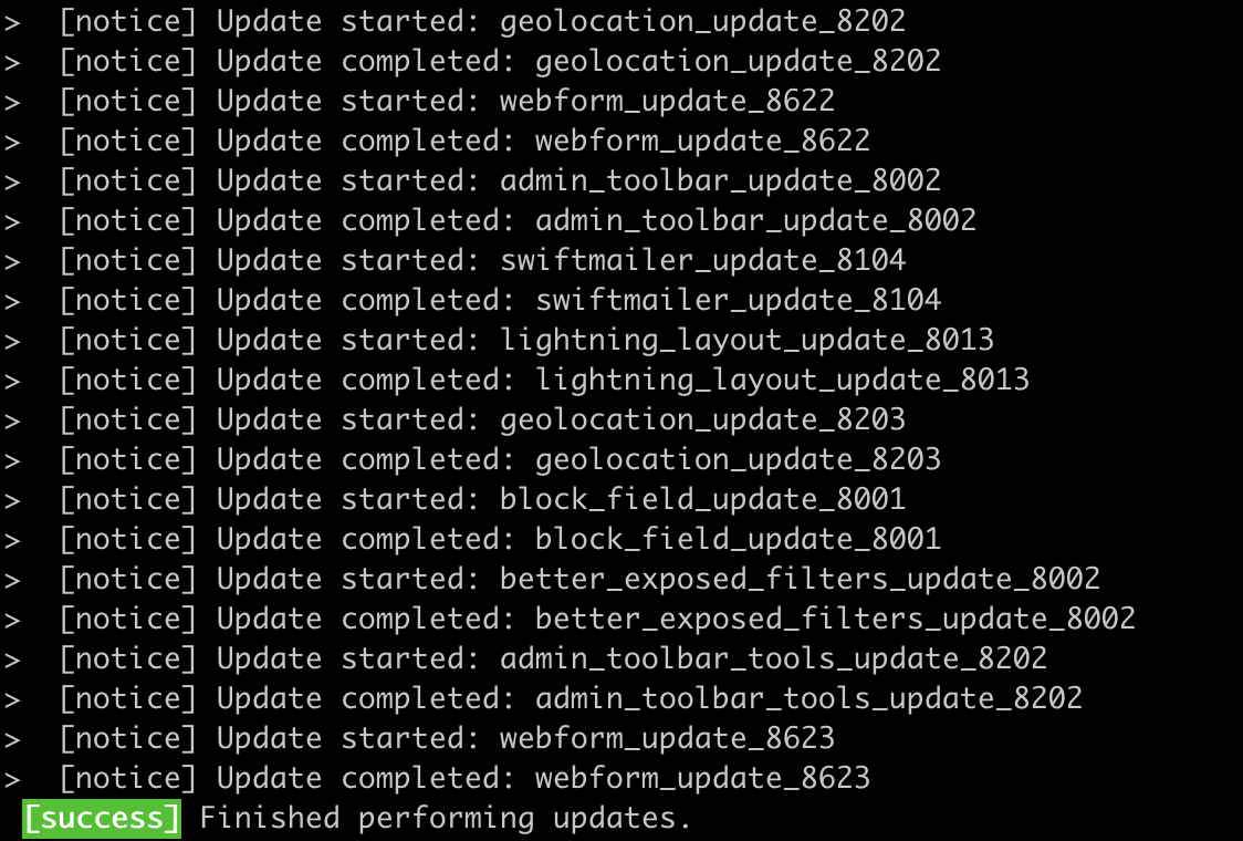 Database update result 2